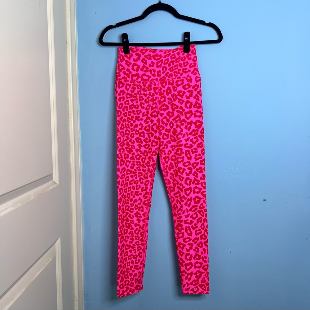 Beach Riot Pink Leopard Leggings